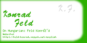 konrad feld business card